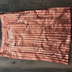 TOPSHOP Copper Pleated Skirt